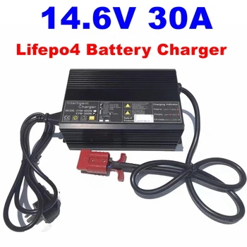 14.6V 30A Smart Charger LiFePO4 Зарядное Устройство Высокой Мощности для Литий-Железных Аккумуляторов Глубокого цикла LiFePO4