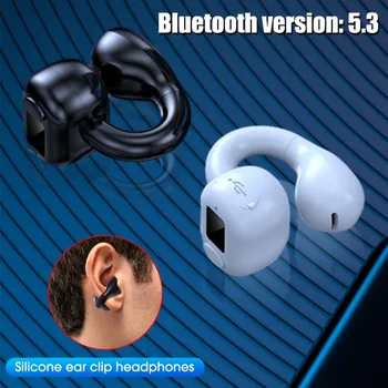 Новые наушники с костной проводимостью 2023, Bluetooth-наушники, открытый зажим для ушей, беспроводные наушники с микрофоном, спортивные гарнитуры для смартфонов
