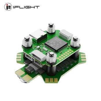Экранный контроллер полета iFlight BLITZ Mini F7 (BMI270) с блоком управления BLITZ E55A 4в1 ESC DShot150/300/600 2- 6S для гоночного дрона RC FPV