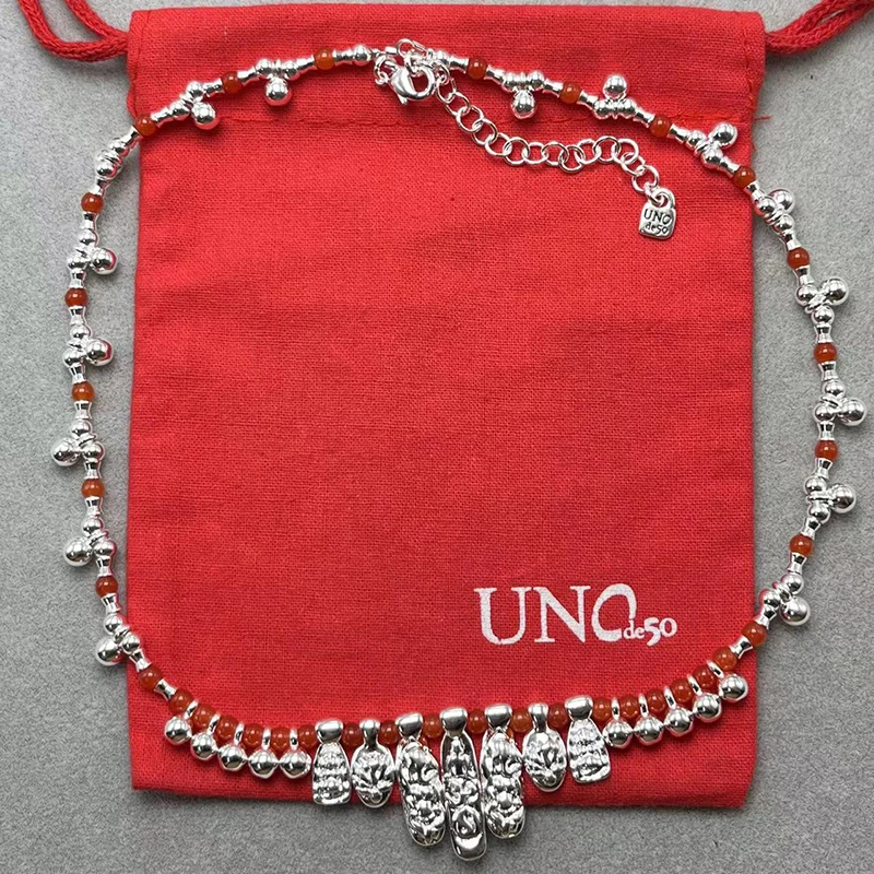 2023 UNOde50 Новый Европейский и американский бестселлер, Высококачественное Роскошное ожерелье, Женские Романтические украшения, Подарочная сумка3