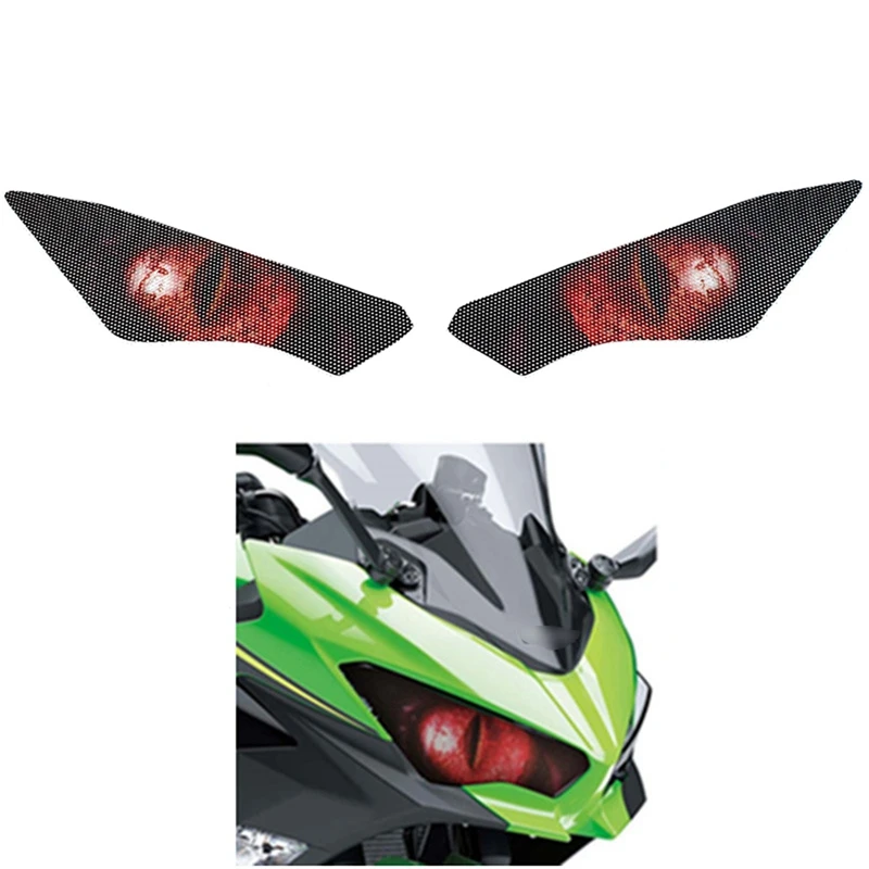 4X наклейка для защиты фар мотоцикла, наклейка для глаз, наклейка для тела Kawasaki Ninja 250 Ninja 400 2018-2019 A2