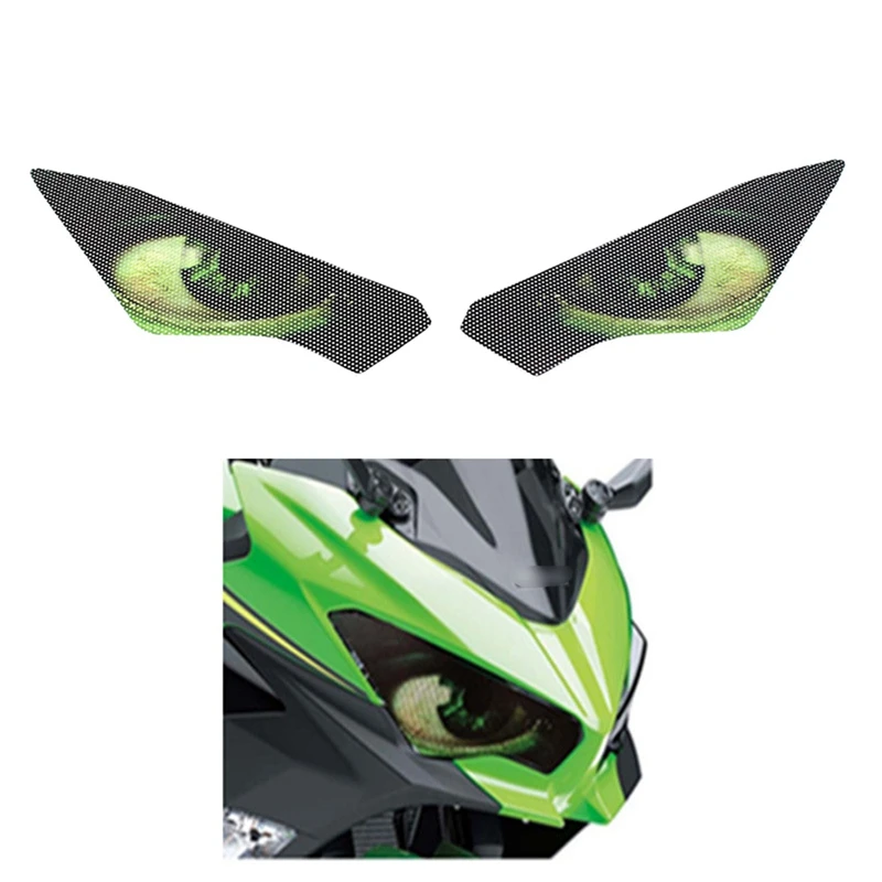 4X наклейка для защиты фар мотоцикла, наклейка для глаз, наклейка для тела Kawasaki Ninja 250 Ninja 400 2018-2019 A3