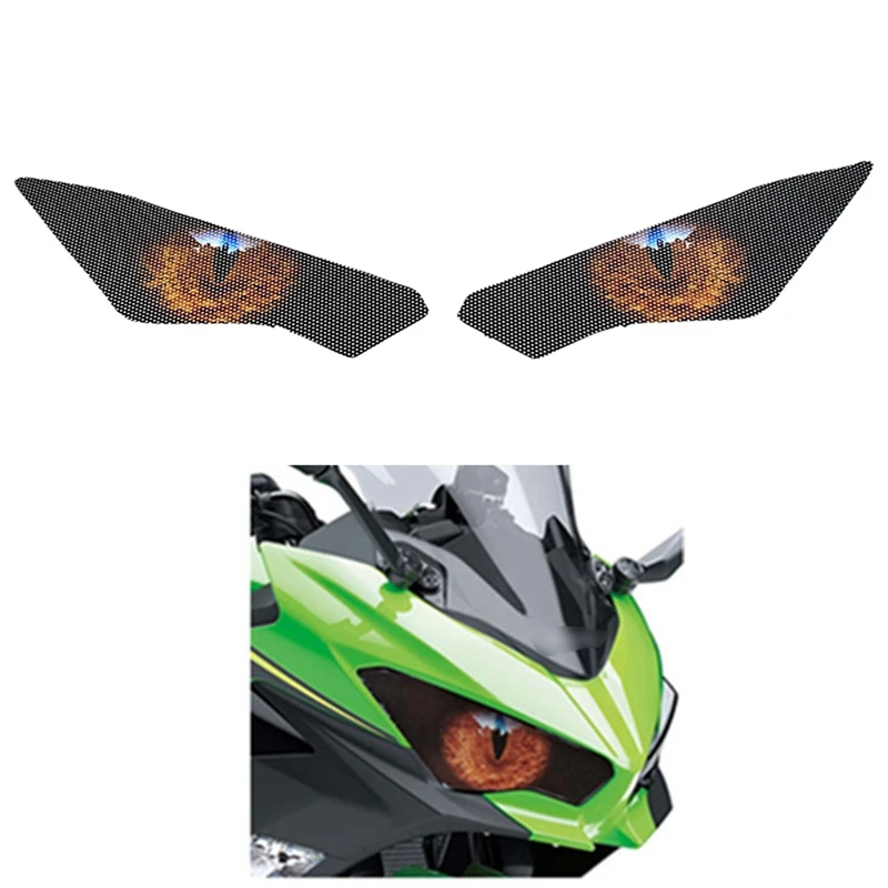4X наклейка для защиты фар мотоцикла, наклейка для глаз, наклейка для тела Kawasaki Ninja 250 Ninja 400 2018-2019 A5