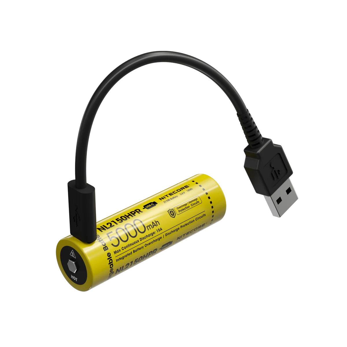 NITECORE NL2150HPR 21700 5000 мАч 3,6 В 15A 18 Втч С Высоким Расходом USB-C Литий-ионная Аккумуляторная Батарея UI1 UI2 Smart Charger2