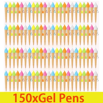 150 шт. Гелевая ручка с дизайном мороженого с подвеской, модная Ручка