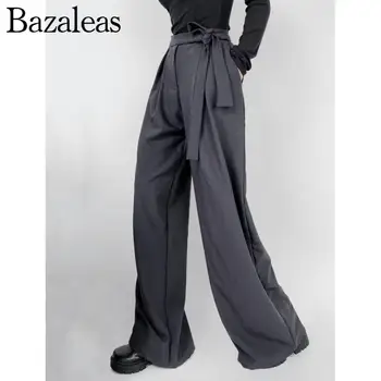 2023 женские свободные длинные брюки с карманом, Однотонные брюки-карго с завязками на талии и поясом Safari traf официальный магазин