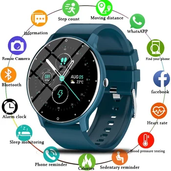 2023 Круглые смарт-часы Женские Мужские Женские Спортивные Фитнес-умные часы для сна, пульсометр IP67, водонепроницаемые часы для IOS Android