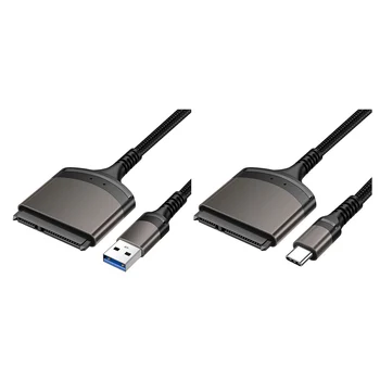 23 см Кабель-Адаптер USB 3.0/Type C Для Жесткого Диска SATA 7 + 15/22-Контактный Алюминиевый Корпус Внешнего Преобразователя 1 Гбит/с для 2,5-Дюймового SSD HDD