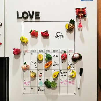 3D Бионические наклейки на холодильник для пищевых продуктов из смолы, магнитные наклейки, милая кухня, реалистичные фрукты, Стереоскопический декоративный настенный холодильник, сувенир.