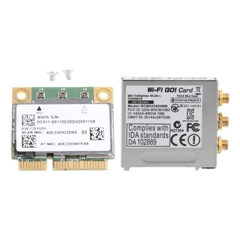 83XC BCM94360HMB 802.11ac 1300 Мбит/с Двухдиапазонная Беспроводная карта Wi-Fi Mini PCIe BT4.0