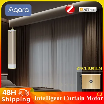 Aqara Intelligent Electric Curtain Motor C3 Zigbee Connect Приложение для Голосового управления Apple Homekit Дистанционное Управление Сверхшумным двигателем мощностью 26 дБ