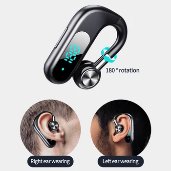 Bluetooth-совместимая гарнитура V29, ушной крючок, внешняя звуковая гарнитура, предотвращающая ушиб, Деловые спортивные наушники с цифровым дисплеем