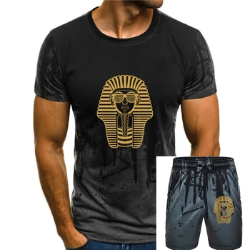 Classic King Tut Egitto Faraone Occhiali Da Sole Unisex divertente T-shirt Tee Degli Uomini brevi di Modo Della