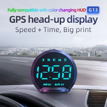 GPS HUD Автоматический спидометр КМЧ миль ч головной дисплей автомобиля Интеллектуальная цифровая сигнализация Счетчик напоминаний Электронные аксессуары для всех автомобилей
