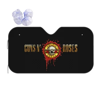 Guns N Rose Heavy Metal Солнцезащитный Козырек На Ветровое стекло Музыка в стиле Стимпанк Складные Автомобильные Солнцезащитные Козырьки На Лобовое Стекло автомобиля