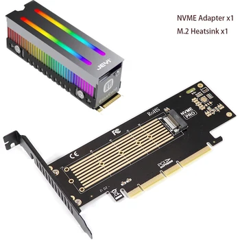 M.2 NVMe SSD NGFF В PCIE X4 Конвертер Карты M Key Multiplier PCI Express 3.0 4X В Адаптер 2230-22110 M2 с Алюминиевым Радиатором