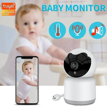 Wouwon Tuya SmartLife Приложение Радионяня Определение Температуры 1080P Мини IP WiFi Встроенная Колыбельная CCTV PZT Babyphone Детская Камера