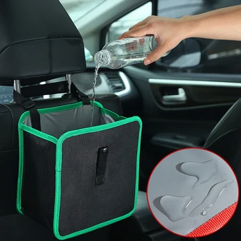 Автомобильный органайзер для мусорного ведра Сетка для хранения сумки Автоматический карман для планшета телефона Поднос для защиты очков Столик на заднем сиденье Подстаканник