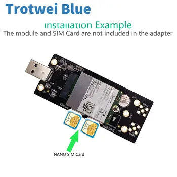 Адаптер M2 к USB 3 USB 3.0 к M.2 B Key Карта Расширения NGFF С Двумя Слотами для NANO SIM-Карт Для модуля 3G/4G/5G Riser Card