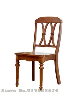 Американский обеденный стул из цельного дерева, простой деревенский стул с вилочной спинкой, ретро стол и стул, скандинавский ресторанный стул 2