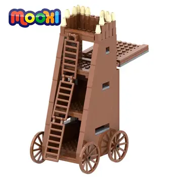 Военное оружие MOOXI, лестница, автомобиль, кирпич, развивающая детская игрушка Для детей, подарок на День рождения, строительный блок, Сборные детали MOC5012