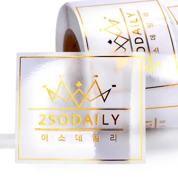 Высококачественная изготовленная на Заказ наклейка с логотипом из прозрачной золотой фольги, этикетки для высечки прозрачных наклеек
