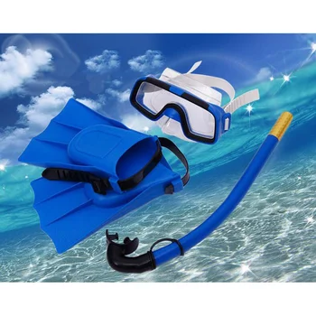 Детские очки для дайвинга, набор для подводного плавания с маской и трубкой, дыхательная трубка, силиконовые плавательные ласты, маска для подводного плавания