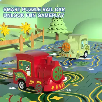 Детские пазлы Игрушки Гоночный автомобиль Трек Игрушки Логическая настольная игра Слот Рельсовые игрушки для детей Развивающие игрушки Монетссори