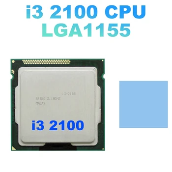 Для Core I3 2100 CPU Процессор LGA1155 + Термопаста 3 МБ Двухъядерный Настольный Процессор Для Материнской платы B75 USB Mining