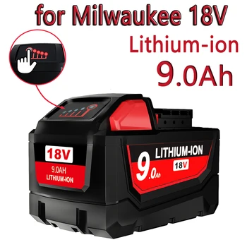 Для литий-ионного аккумулятора Milwaukee 18650 18V 9Ah, для электроинструментов 48-11-1815 48-11-1850 2604-22 2604-20 Сменный литий-ионный аккумулятор