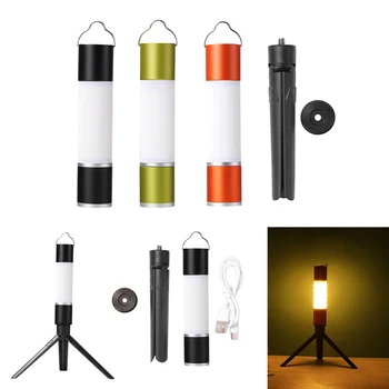 Мини-светодиодный фонарик, перезаряжаемый через USB, гайки для штатива, фонарик, Масштабируемая лампа для кемпинга из алюминиевого сплава, уличные ночные светильники