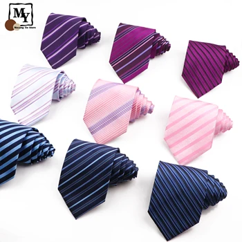 Модный многоцветный мужской галстук из полиэстера 9 см, классический галстук в полоску и горошек, Офисный деловой костюм, Аксессуары для рубашки