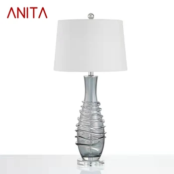 Настольная лампа ANITA Nordic Glaze современное искусство гостиная спальня кабинет отель LED индивидуальность оригинальность настольная лампа