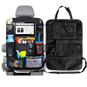 Органайзер на заднем сиденье автомобиля с держателем для планшетов, Чехлы для карманов для автоматического хранения, защитные чехлы для спинки автокресла для путешествий с детьми