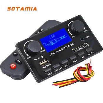 Плата декодирования звука Bluetooth SOTAMIA без потерь, усилитель мощности, аудиомузыкальный проигрыватель, SD-карта, U-диск, USB-воспроизведение, FM-домашний кинотеатр