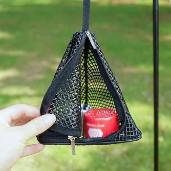 Подвесная корзина, складная походная сетчатая сумка для хранения треугольной сетки на открытом воздухе.