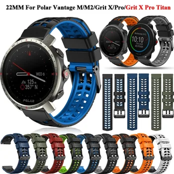Сменный Ремешок Для Часов 22 мм Polar Grit Pro Titan/Vantage M/M2 Smart Watch Band Grit X Pro Браслет Силиконовый Браслет Correa