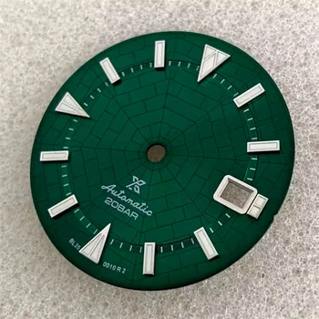 Циферблат NH35 31 мм, зеленый светящийся Циферблат для часов с автоматическим механизмом NH35, Аксессуары для мужских и женских часов