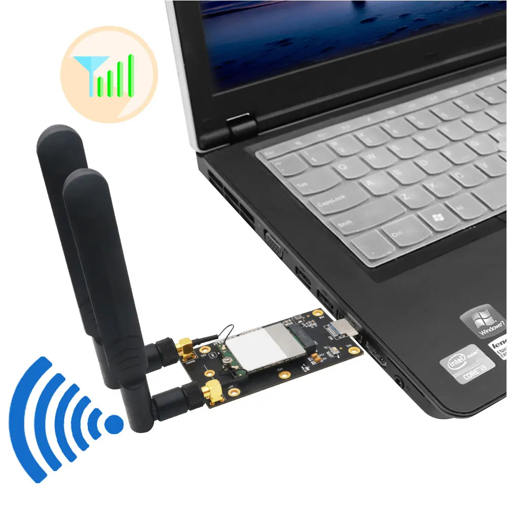 Адаптер M2 к USB 3.0 с двумя слотами для карт Nano SIM + 2 Антенны для модуля 3G 4G 5G1