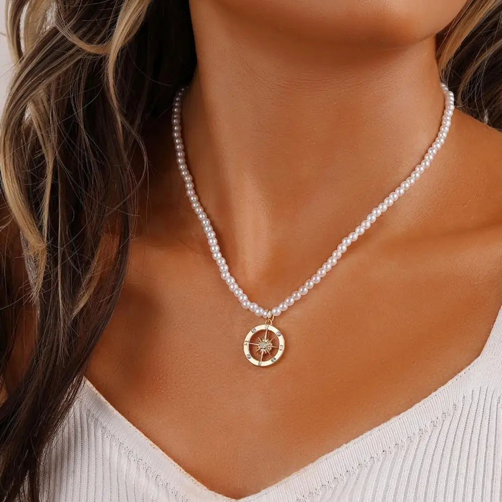 Женское простое ожерелье с цепочкой в виде сердца, Модные украшения из искусственного жемчуга Для женщин, Чокеры, Аксессуары, Подарок подруге на день рождения1