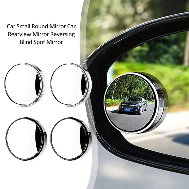 Зеркало Слепой Зоны Для Автомобилей Круглой Формы HD Glass Blind Spot Mirror HD Glass Бескаркасные Круглые Зеркала Заднего Вида С Регулируемой Шириной1
