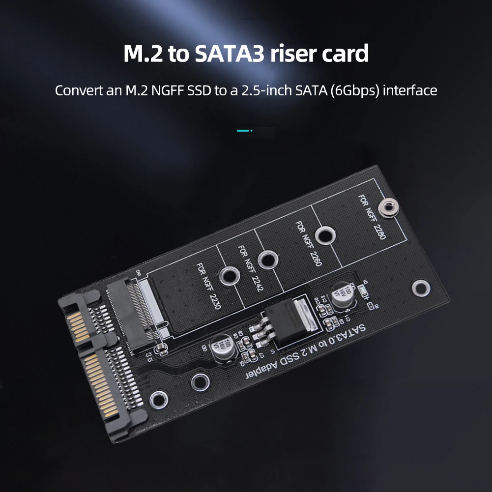 Конвертер SSD M2 в SATA3.0 22-контактный Преобразователь платы Адаптера Поддержка NGFF 2230 2242 M2 SSD Поддержка NGFF 2260 2280 M2 SSD5