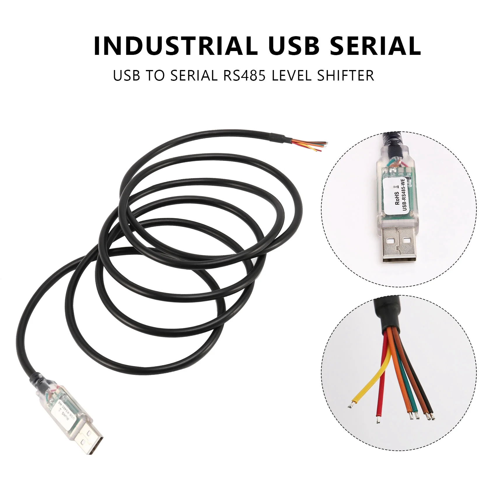 Конец провода длиной 1,8 м, кабель Usb-Rs485-We-1800-Bt, последовательный порт Usb-Rs485 Для оборудования, промышленного управления, ПЛК-подобных изделий4