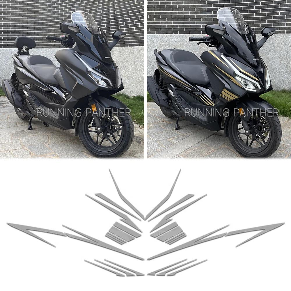 Мотоциклетный кузов, устойчивый к царапинам, Противоскользящий, с цветочной наклейкой, Декоративная наклейка для Honda NSS 350 NSS350 20230
