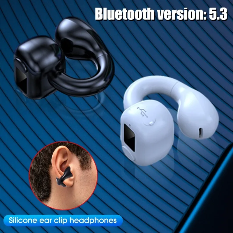 Новые наушники с костной проводимостью 2023, Bluetooth-наушники, открытый зажим для ушей, беспроводные наушники с микрофоном, спортивные гарнитуры для смартфонов0