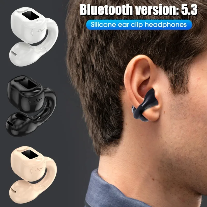 Новые наушники с костной проводимостью 2023, Bluetooth-наушники, открытый зажим для ушей, беспроводные наушники с микрофоном, спортивные гарнитуры для смартфонов1