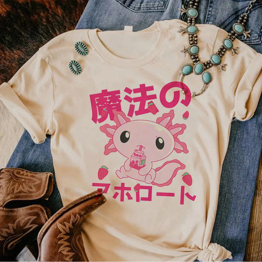 Футболка Axolotl женская Японская футболка для девочек 2000-х годов в стиле харадзюку японская одежда4
