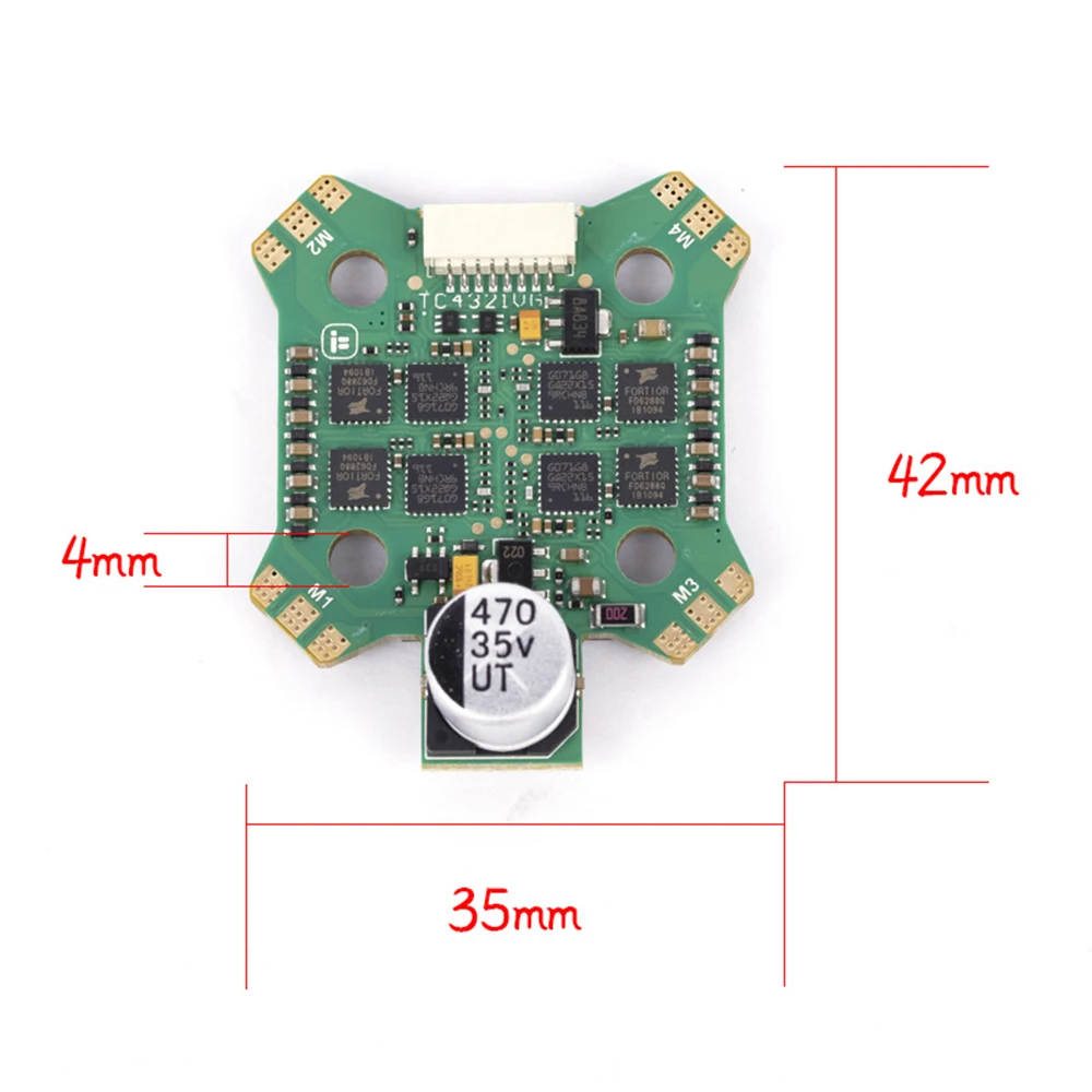 Экранный контроллер полета iFlight BLITZ Mini F7 (BMI270) с блоком управления BLITZ E55A 4в1 ESC DShot150/300/600 2- 6S для гоночного дрона RC FPV4